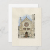 Holy Name Cathedral Christmas Save the Date Card Ankündigung (Vorne/Hinten)
