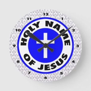 Holy Name of Jesus Runde Wanduhr