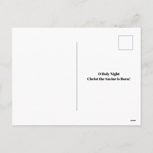 Holy Nativity Christmas Feiertagspostkarte (Rückseite)