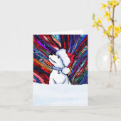 Holy Night Christmas Westie Pup Karte (Gelbe Blume)