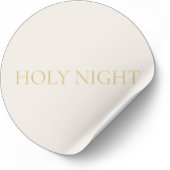 HOLY NIGHT Cream Christmas Sticker #2