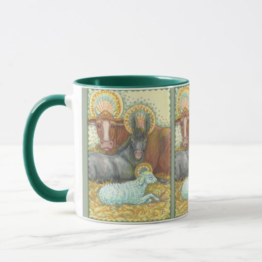 HOLY NIGHT Nativanimals in stabilen RINGER TASSE (Links)