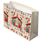 Holy Night Nativity Christmas Gift Bag Große Geschenktüte (Rückseite Schrägansicht)
