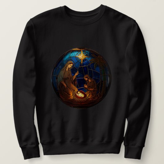 Holy Night Nativity Glow Sweatshirt (Design vorne)