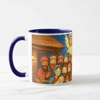 Holy Night Selfie Christmas 11 oz Coffee Mug Tasse