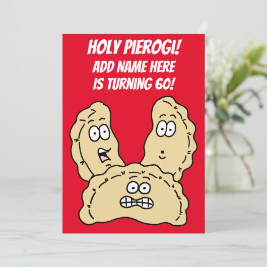 Holy Pierogi Wende 60 polnische Einladung (Stehend Vorderseite)