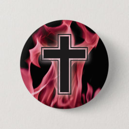 HOLY RED FRE CROSS! CHRISTLICHER SPIRITUELLER POWE BUTTON
