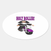 Holy Roller Ovaler Aufkleber (Vorderseite)