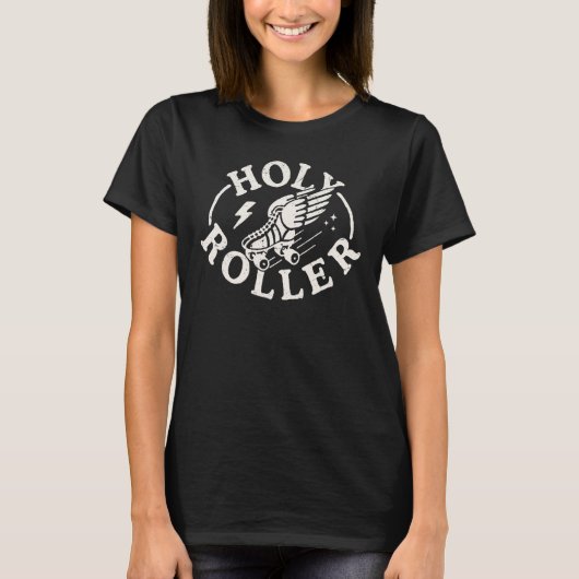 Holy Roller Skaten Skater Skate Schuhe Retro Vinta T-Shirt (Vorderseite)