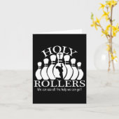 Holy Rollers Matching Bowling Team Karte (Gelbe Blume)