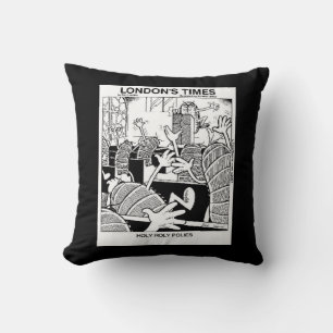 Holy Roly Polies Funny Cotton Throw Kissen