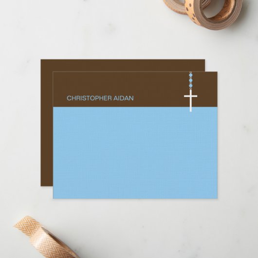 Holy Rosary danke Ihnen Karten (Vorderseite/Rückseite Beispiel)