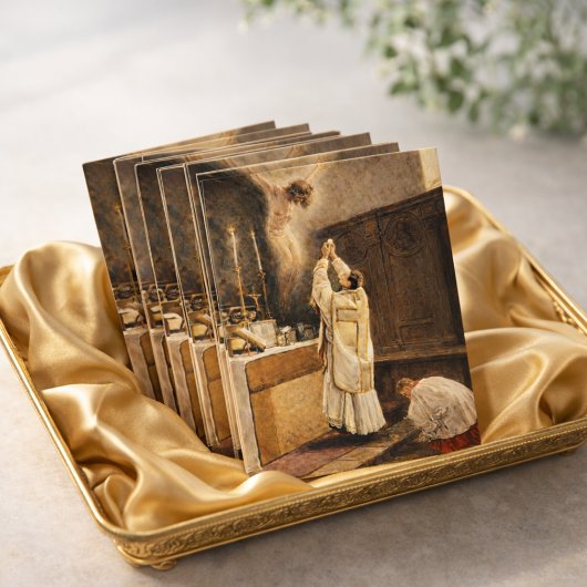 Holy Sacrifice of the Mass Catholic Priest Postkarte