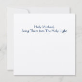 Holy Saint Michael Einladung (Rückseite)