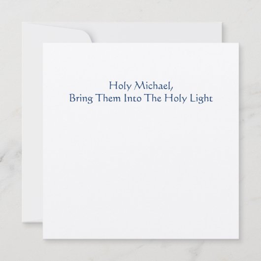 Holy Saint Michael Einladung (Rückseite)