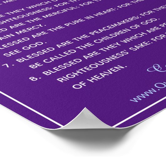 Holy Scripture Matthew 5:3 to 5:10 Beatitudes Poster (Ecke)