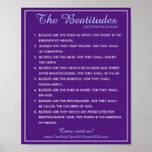 Holy Scripture Matthew 5:3 to 5:10 Beatitudes