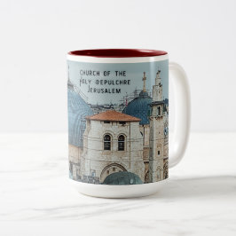 Holy Sepulchre Christian-theme faith-inspired Zweifarbige Tasse