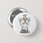 Holy Sheep Funny Animal Puff Button (Vorne & Hinten)