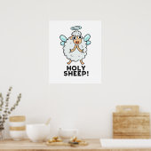 Holy Sheep Funny Animal Puff Poster (Küche)