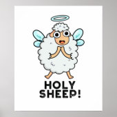 Holy Sheep Funny Animal Puff Poster (Vorne)