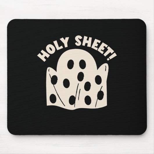 Holy Sheet Funny Halloween Ghost Holy Sheet Mousepad (Vorne)