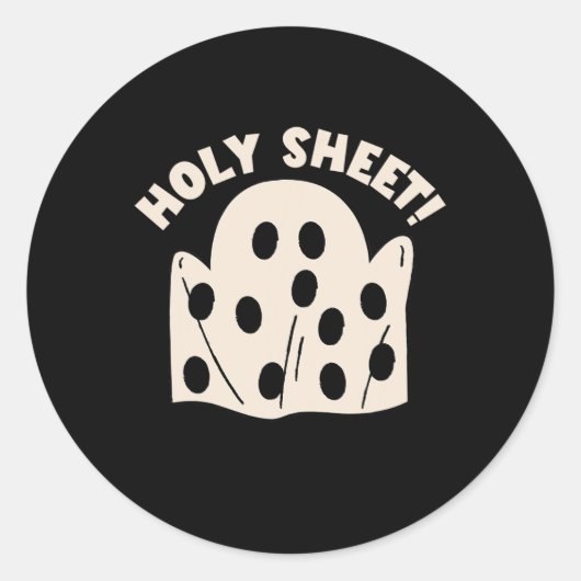 Holy Sheet Funny Halloween Ghost Holy Sheet Runder Aufkleber (Vorderseite)
