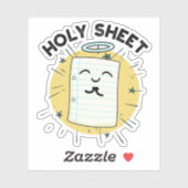 Holy Sheet Funny Halo Paper Puff Aufkleber (Blatt)