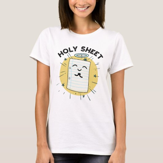 Holy Sheet Funny Halo Paper Puff T-Shirt (Vorderseite)