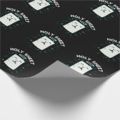 Holy Sheet Funny Halo Paper Pun Dark BG Geschenkpapier (Ecke)