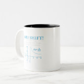 Holy Shift Funny Math Asymptote Punny T-Shirt Zweifarbige Tasse (Vorderseite Links)