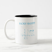 Holy Shift Funny Math Asymptote Punny T-Shirt Zweifarbige Tasse (Links)