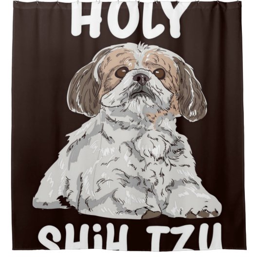 Holy Shih Tzu Cute Shih Tzu Duschvorhang (Vorderseite)