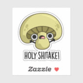 Holy Shitake Funny Mushroom Pub Aufkleber (Blatt)