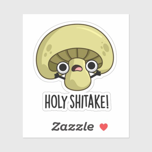 Holy Shitake Funny Mushroom Pub Aufkleber (Blatt)