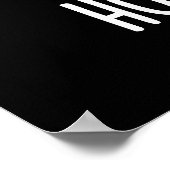 Holy Shitake Funny Mushroom Pun Dark BG Poster (Ecke)