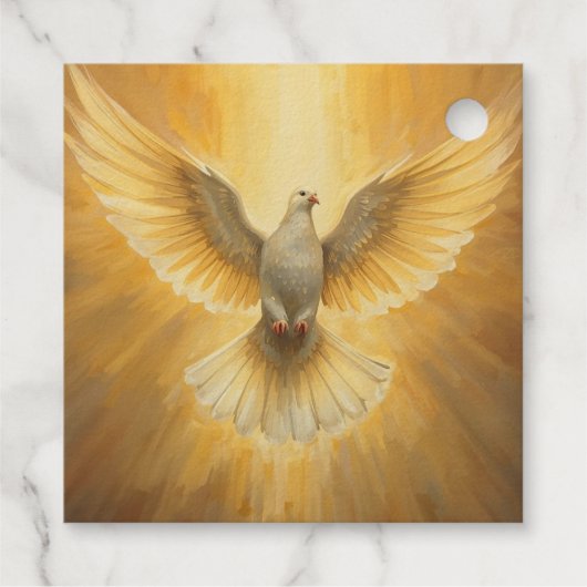 Holy Spirit Dove- Religious Occasions  Geschenkanhänger (Rückseite)