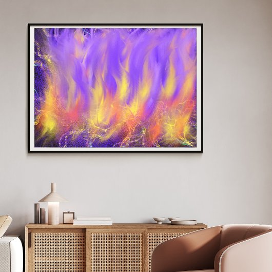 Holy Spirit Fire Christian Prophetic Abstract Art Leinwanddruck