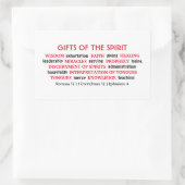 HOLY SPIRIT GIFTS | Inspiration | CHRISTLICH Rechteckiger Aufkleber (Tasche)