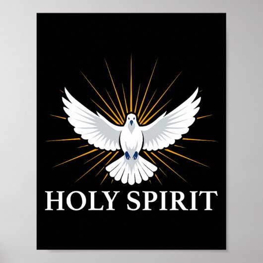Holy Srit Dove Sritual Symbol Christian Bible Fait Poster (Vorne)