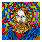 holy stained glass design procreate hand drawing  poster (Vorderseite)