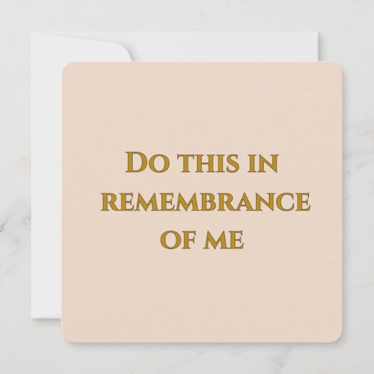 Holy Thursday Eucharist Karte (Rückseite)