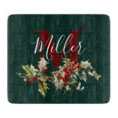 Holy und Beeren personalisiert Schneidebrett (Vorderseite)