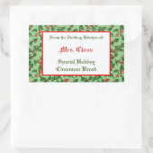 Holy und Berries bearbeitbarer Backaufkleber auf d Rechteckiger Aufkleber (Tasche)