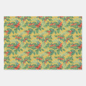 Holy und Berries, rotes Leder, grünes Set Geschenkpapier Set (Vorderseite)