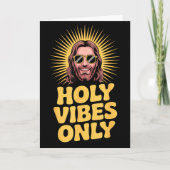 Holy Vibes Only Funny Jesus Religious Christian Fa Karte (Vorderseite)