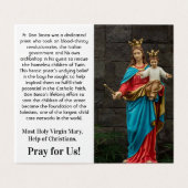 Holy Virgin Mary, Help of Christians, Prayer Card (Außenseite Aufgefaltet)