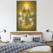 Holy White Tiger Emperor – Ascended Royal Family Leinwanddruck (Insitu (Schlafzimmer))