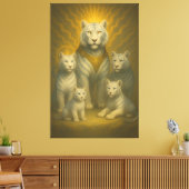 Holy White Tiger Emperor – Ascended Royal Family Leinwanddruck (Insitu (Wohnzimmer))