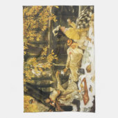 Holyday, the Picnic by James Tissot, Viktorianisch Geschirrtuch (Vertikal)